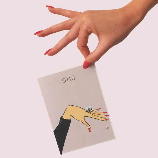 "Thoughtful Goddess" pack of 6 cards